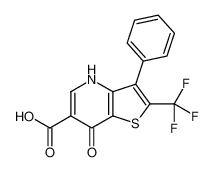 7-oxo-3-phenyl-2-(trifluoromethyl)-4H-thieno[3,2-b]pyridine-6-carboxylic acid 256488-13-8