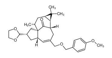 827325-38-2 (1aR,2S,5aS,7S,8aR,9R,10aR)-7-(1,3-dioxolan-2-yl)-4-(((4-methoxybenzyl)oxy)methyl)-1,1,9-trimethyl-1a,2,3,5a,6,7,8,9,10,10a-decahydro-1H-2,8a-methanocyclopenta[a]cyclopropa[e][10]annulen-11-one