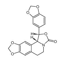 131589-16-7 spectrum, (1S)-cis-1,5,6,10b-tetrahydro-1-(1,3-benzodioxol-5-yl)-3H-oxazolo(4,3-a)1,3-dioxolo(4,5-g)isoquinolin-3-one