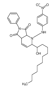 2-(1-hydroxyundecyl)-1-(4-nitroanilino)-6-phenyl-4a,7a-dihydro-2H-pyrrolo[3,4-b]pyridine-5,7-dione 1005129-80-5