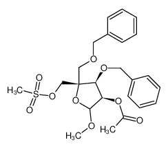 219854-44-1 (3R,4S,5S)-4-(benzyloxy)-5-((benzyloxy)methyl)-2-methoxy-5-(((methylsulfonyl)oxy)methyl)tetrahydrofuran-3-yl acetate