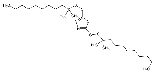 2,5-bis(2-methylundecan-2-yldisulfanyl)-1,3,4-thiadiazole 59656-20-1