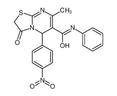 7-methyl-5-(4-nitrophenyl)-3-oxo-N-phenyl-5H-[1,3]thiazolo[3,2-a]pyrimidine-6-carboxamide 5975-86-0