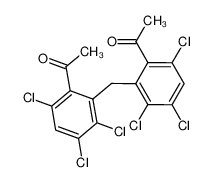 1-[2-[(2-acetyl-3,5,6-trichlorophenyl)methyl]-3,4,6-trichlorophenyl]ethanone 6291-60-7