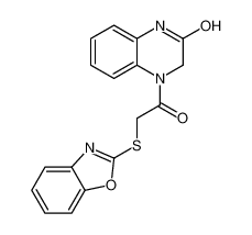 4-[(1,3-Benzoxazol-2-ylsulfanyl)acetyl]-3,4-dihydro-2(1H)-quinoxa linone 604795-49-5