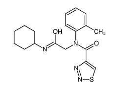 N-[2-(Cyclohexylamino)-2-oxoethyl]-N-(2-methylphenyl)-1,2,3-thiad iazole-4-carboxamide 606115-37-1