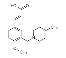 (2E)-3-{4-Methoxy-3-[(4-methylpiperidin-1-yl)-methyl]phenyl}acrylic acid