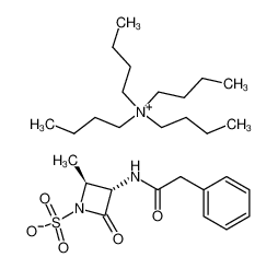 80082-64-0 spectrum, tetrabutylammonium (3S,4S)-3-phenylacetamido-4-methyl-2-oxoazetidine-1-sulfonate