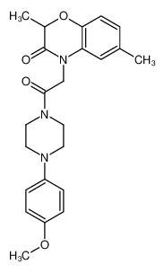 4-{2-[4-(4-Methoxyphenyl)-1-piperazinyl]-2-oxoethyl}-2,6-dimethyl -2H-1,4-benzoxazin-3(4H)-one 606119-97-5