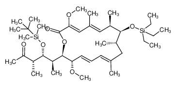 243468-72-6 (3Z,5E,7R,8S,9S,11E,13E,15S,16R)-16-((2R,3R,4S)-3-((tert-butyldimethylsilyl)oxy)-4-methyl-5-oxohexan-2-yl)-3,15-dimethoxy-5,7,9,11-tetramethyl-8-((triethylsilyl)oxy)oxacyclohexadeca-3,5,11,13-tetraen-2-one