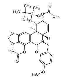 200182-35-0 Acetic acid (1S,2R,4aS,11bR)-7-acetoxy-1-(tert-butyl-dimethyl-silanyloxy)-5-(4-methoxy-benzyl)-6-oxo-1,2,4a,5,6,11b-hexahydro-[1,3]dioxolo[4,5-j]phenanthridin-2-yl ester