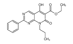 ethyl 5-hydroxy-7-oxo-2-phenyl-8-propylpyrido[2,3-d]pyrimidine-6-carboxylate 76377-79-2