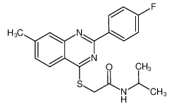 2-[[2-(4-氟苯基)-7-甲基-4-喹唑啉]硫代]-n-(1-甲基乙基)乙酰胺