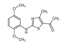 1-[2-(2,5-dimethoxyanilino)-4-methyl-1,3-thiazol-5-yl]ethanone