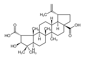 (1R,2S,3aR,5aR,5bR,7aS,10R,10aR,10bR,12aR,12bR)-2-Hydroxy-10-isop ropenyl-3,3,5a,5b,12b-pentamethyloctadecahydrodicyclopenta[a,i]ph enanthrene-1,7a(1H)-dicarboxylic acid 21302-79-4