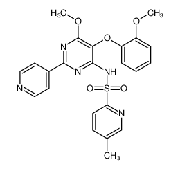 N-[6-methoxy-5-(2-methoxyphenoxy)-2-pyridin-4-ylpyrimidin-4-yl]-5-methylpyridine-2-sulfonamide 290815-26-8