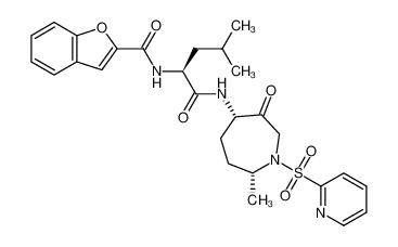 N-[(2S)-4-methyl-1-[[(4S,7R)-7-methyl-3-oxo-1-pyridin-2-ylsulfonylazepan-4-yl]amino]-1-oxopentan-2-yl]-1-benzofuran-2-carboxamide 362505-84-8