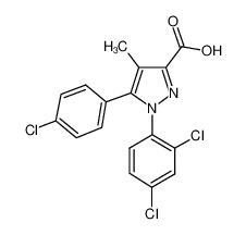 1-(2,4-二氯苯基)-5-对氯苯基-4-甲基-吡唑-3-甲酸