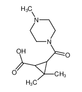 2,2-dimethyl-3-(4-methylpiperazine-1-carbonyl)cyclopropane-1-carboxylic acid