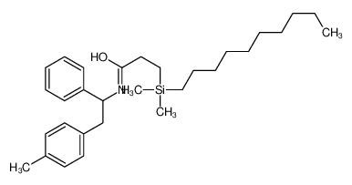 3-[decyl(dimethyl)silyl]-N-[2-(4-methylphenyl)-1-phenylethyl]propanamide 78934-83-5