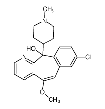 117811-07-1 spectrum, 5-Methoxy-8-chloro-11-(1-methyl-4-piperidinyl)-11H-benzo[5,6]cyclohepta[1,2-b]pyridin-11-ol