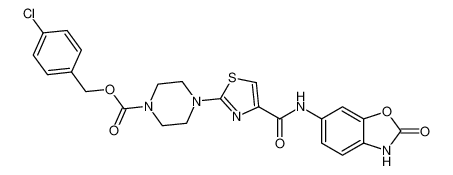 (4-chlorophenyl)methyl 4-[4-[(2-oxo-3H-1,3-benzoxazol-6-yl)carbamoyl]-1,3-thiazol-2-yl]piperazine-1-carboxylate