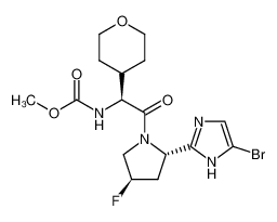 1369594-25-1 spectrum, methyl ((S)-2-((2S,4R)-2-(5-bromo-1H-imidazol-2-yl)-4-fluoropyrrolidin-1-yl)-2-oxo-1-(tetrahydro-2H-pyran-4-yl)ethyl)carbamate