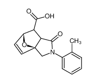 4-Oxo-3-o-tolyl-10-oxa-3-aza-tricyclo[5.2.1.0*1,5*]dec-8-ene-6-carboxylic acid 436810-98-9