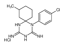 5-(4-chlorophenyl)-10-methyl-1,3,5-triazaspiro[5.5]undeca-1,3-diene-2,4-diamine,hydrochloride 73940-98-4