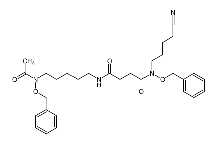 112139-63-6 spectrum, N-(4-cyanobutyl)-3-[[5-[(benzyloxy)acetylamino]pentyl]carbamoyl]-O-benzylpropionohydroxamic acid