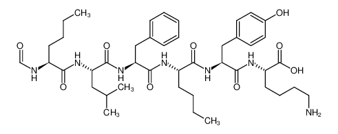 6-amino-2-[[2-[2-[[2-[[2-(2-formamidohexanoylamino)-4-methylpentanoyl]amino]-3-phenylpropanoyl]amino]hexanoylamino]-3-(4-hydroxyphenyl)propanoyl]amino]hexanoic acid 71901-21-8