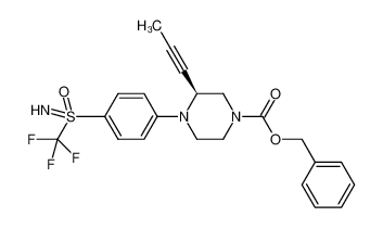 1572928-05-2 spectrum, benzyl (3S)-3-(1-propyn-1-yl)-4-(4-(S-(trifluoromethyl)sulfonimidoyl)phenyl)-1-piperazinecarboxylate