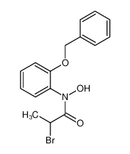 2-bromo-N-hydroxy-N-(2-phenylmethoxyphenyl)propanamide 34288-01-2