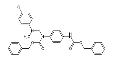 116015-99-7 benzyl (4-(((benzyloxy)carbonyl)amino)phenyl)(((4-chlorophenyl)(methyl)amino)methyl)carbamate