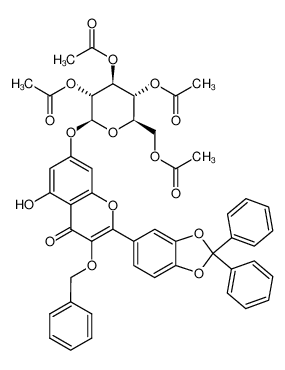 1313191-77-3 2-(2,2-diphenyl-benzo[1,3]dioxol-5-yl)-3-benzyloxy-5-hydroxyl-7-(2,3,4,6-tetra-O-acetyl)-β-D-glucopyranosyloxy-4H-chromen-4-one