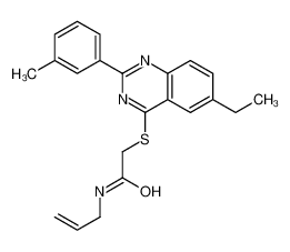 606132-89-2 structure, C22H23N3OS