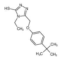 5-[(4-叔丁基苯氧基)甲基]-4-乙基-4H-1,2,4-噻唑-3-硫醇