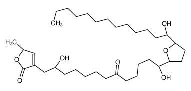 (2S)-4-[(2R,13R)-2,13-dihydroxy-13-[(5R)-5-[(1R)-1-hydroxytridecyl]oxolan-2-yl]-8-oxotridecyl]-2-methyl-2H-furan-5-one 123266-21-7