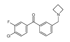 [3-(azetidin-1-ylmethyl)phenyl]-(4-chloro-3-fluorophenyl)methanone 898771-83-0