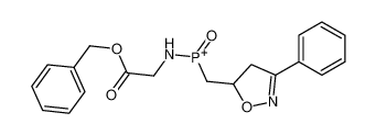 oxo-[(2-oxo-2-phenylmethoxyethyl)amino]-[(3-phenyl-4,5-dihydro-1,2-oxazol-5-yl)methyl]phosphanium 125674-73-9