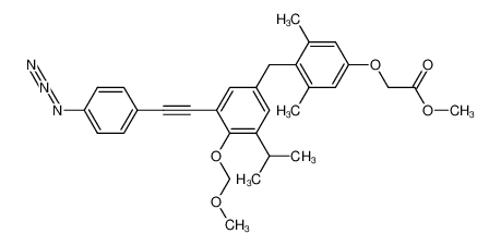 863640-39-5 {4-[3-(4-Azido-phenylethynyl)-5-isopropyl-4-methoxymethoxy-benzyl]-3,5-dimethyl-phenoxy}-acetic acid methyl ester