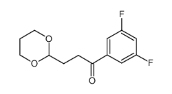 1-(3,5-difluorophenyl)-3-(1,3-dioxan-2-yl)propan-1-one 884504-29-4