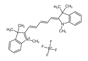 1,1',3,3,3',3'-HEXAMETHYLINDODICARBOCYANINE TETRAFLUOROBORATE, BORATE(1-), TETRAFLUORO-, 2-[5-(1,3-DIHYDRO-1,3,3-TRIMETHYL-2H-INDOL-2-YLIDENE)-1,4-PENTADIENYL]-1,3,3-TRIMETHYL-3H-INDOLIUM 38575-74-5