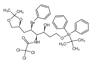 211518-43-3 spectrum, N-{(1R,2S)-4-(tert-Butyl-diphenyl-silanyloxy)-1-[(R)-2-((S)-2,2-dimethyl-[1,3]dioxolan-4-yl)-1-phenylselanyl-ethyl]-2-hydroxy-butyl}-2,2,2-trichloro-acetamide