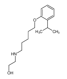 2-[5-(2-propan-2-ylphenoxy)pentylamino]ethanol 5546-09-8