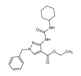 ethyl 1-benzyl-3-(3-cyclohexylureido)-1H-pyrazole-4-carboxylate