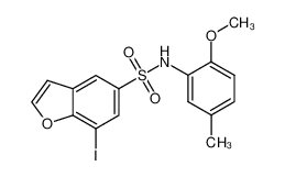 7-iodo-N-(2-methoxy-5-methylphenyl)-1-benzofuran-5-sulfonamide 856678-59-6