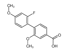 4-(2-fluoro-4-methoxyphenyl)-3-methoxybenzoic acid 1261984-61-5