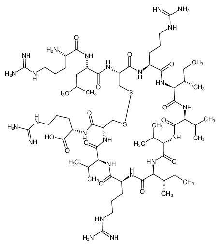 116229-36-8 structure, C63H118N24O13S2