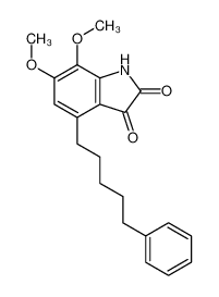 64838-04-6 6,7-二甲氧基-4-(5-苯基戊基)-1H-吲哚-2,3-二酮